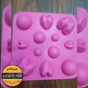 قالب سیلیکونی نیم دایره و قلب 