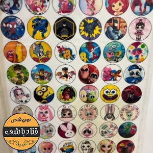 استیکر خوراکی کارتونی میکس48عدد