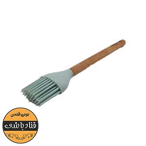 برس سیلیکونی دسته چوبی گرد