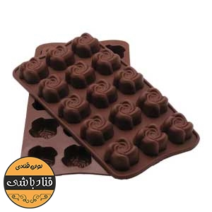 قالب سیلیکونی شکلات طرح لاله مربع