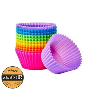 قالب سیلیکونی کاپ کیک مدل رنگین کمان