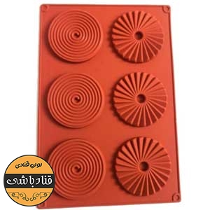 قالب شکلات سیلیکونی مدل دکور تارت دایره 