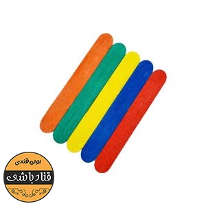 چوب بستنی پهن رنگی